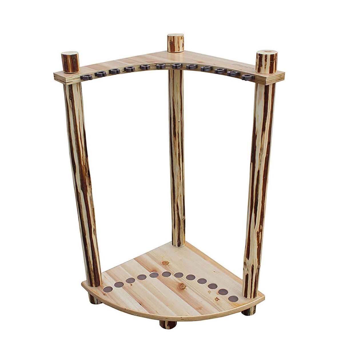 Rush Creek Creations Rustic Series Corner 12 Rod Rack - Rustic Rush Creek Creations Rustic Series Corner 12 Rod Rack - Rustic
