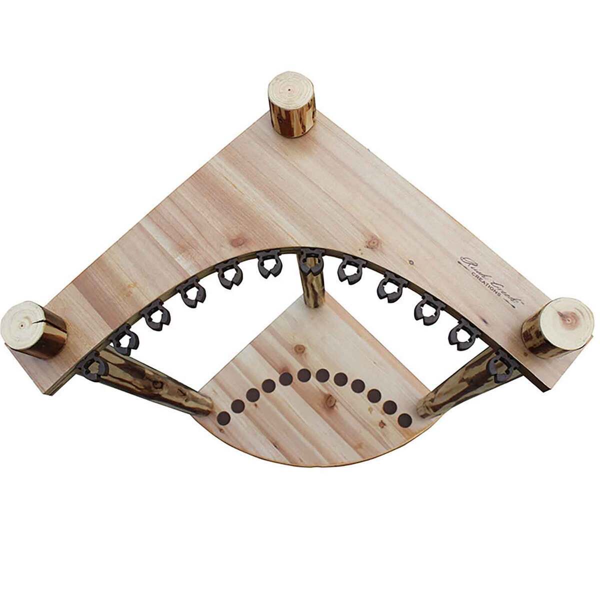 Rush Creek Creations Rustic Series Corner 12 Rod Rack - Rustic Rush Creek Creations Rustic Series Corner 12 Rod Rack - Rustic