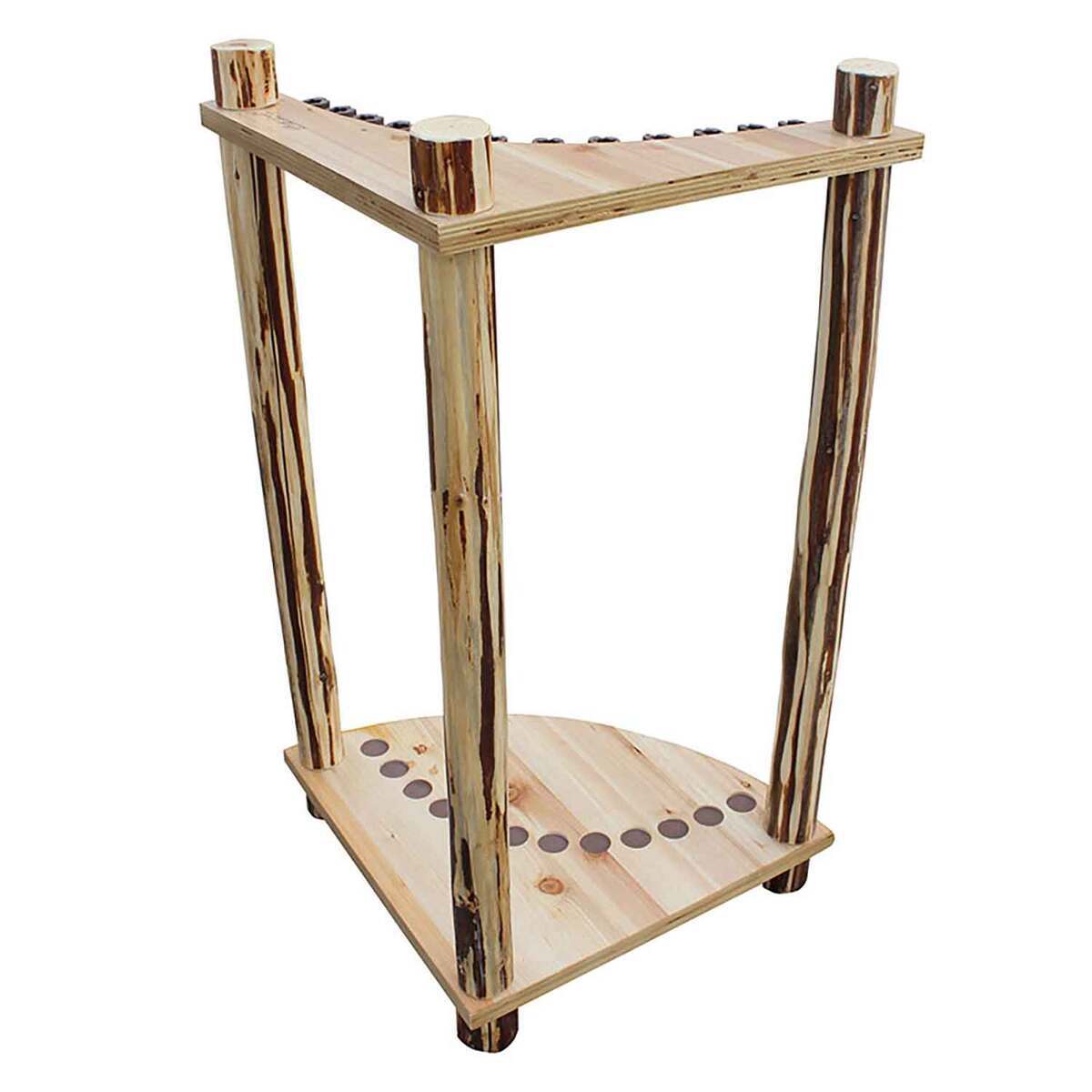 Rush Creek Creations Rustic Series Corner 12 Rod Rack - Rustic Rush Creek Creations Rustic Series Corner 12 Rod Rack - Rustic