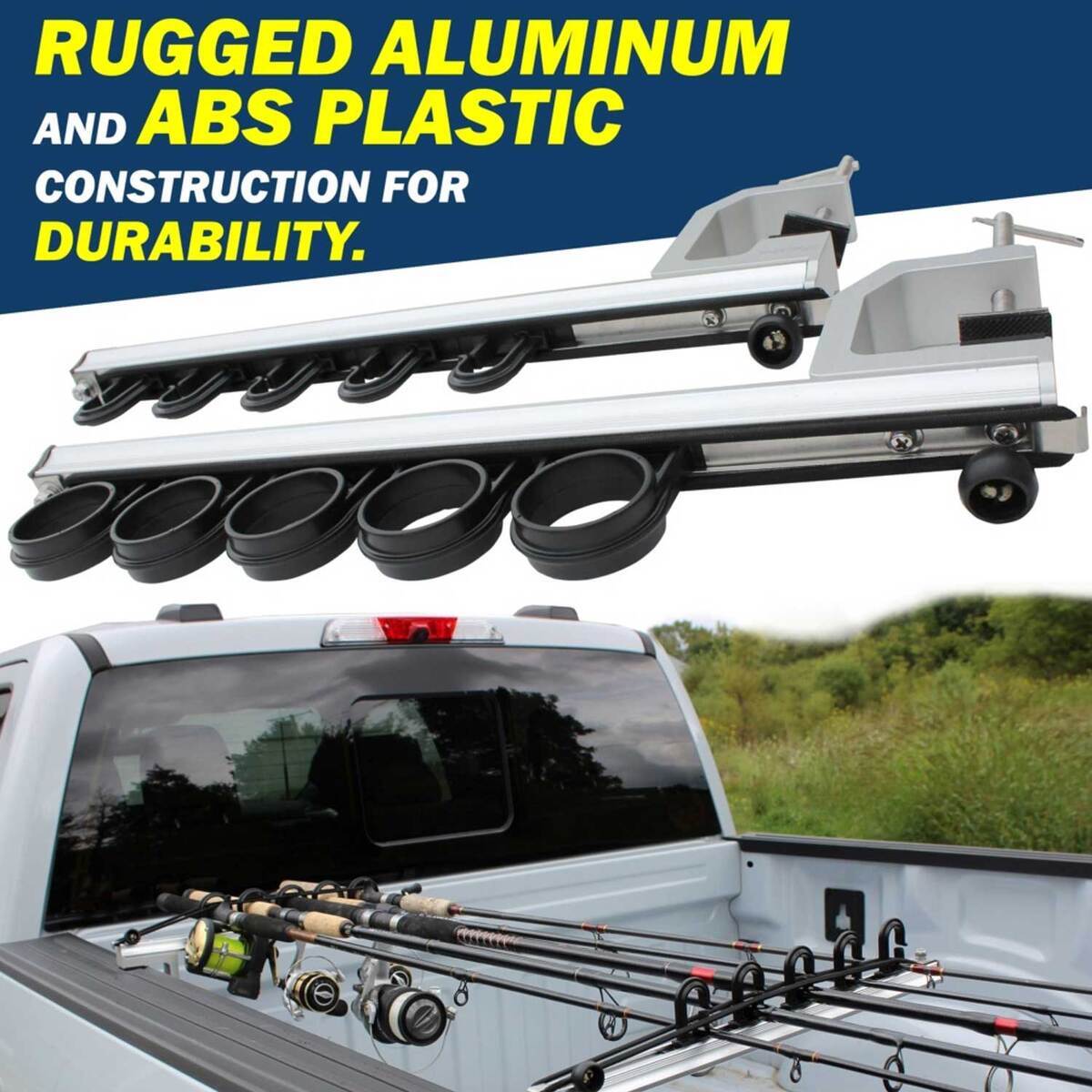 Hot Rod Racks Rush Creek Creations Truck Bed Fishing Rod Rack - 5 Rod | Sportsman's ...