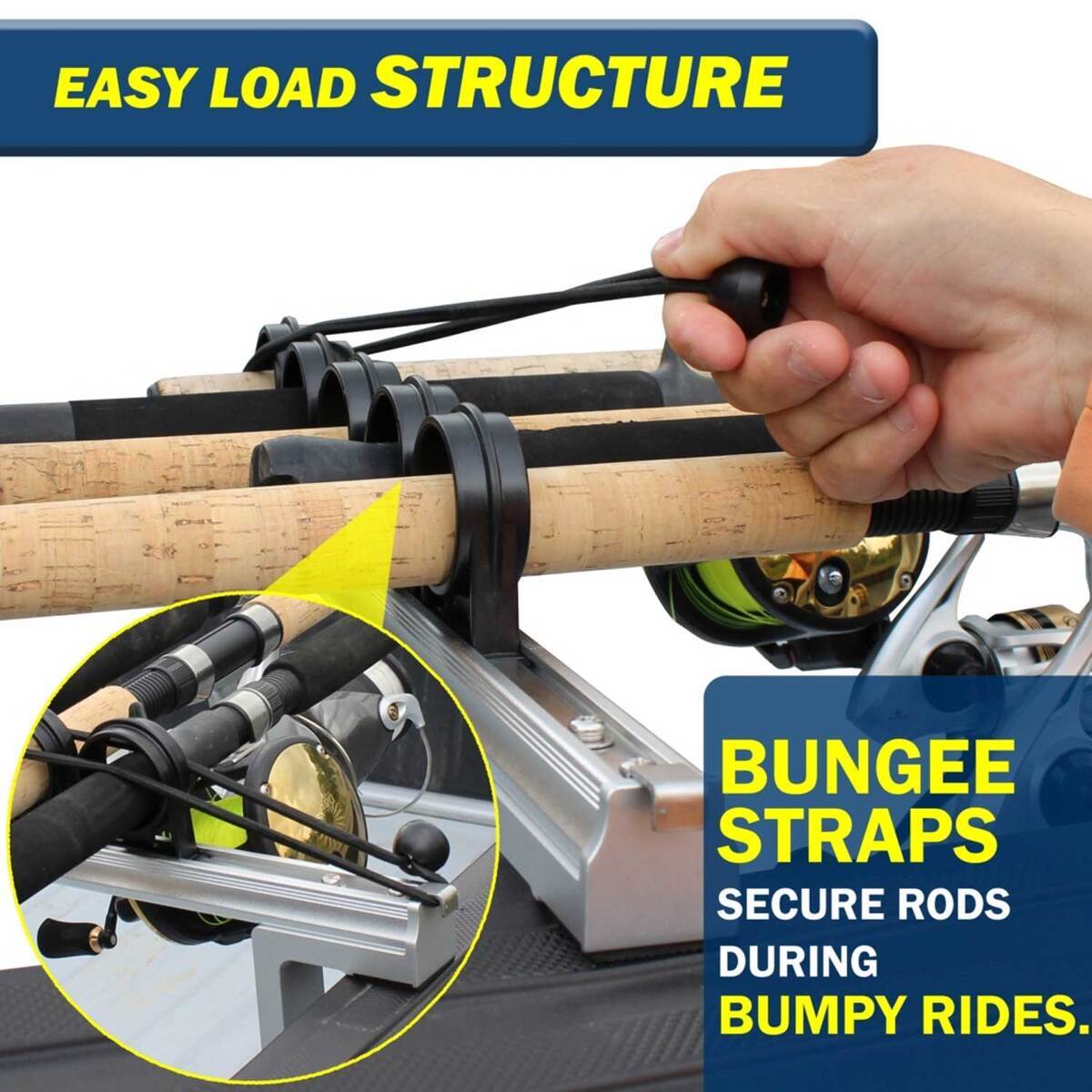 Rush Creek Creations Truck Bed Fishing Rod Rack - 5 Rod | Sportsman's ...