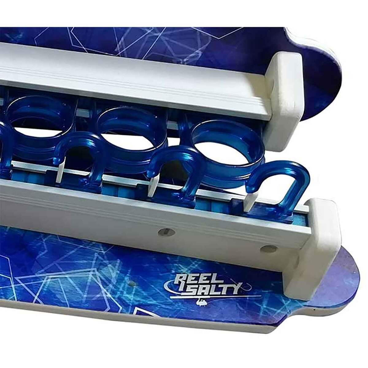 Rush Creek Reel Salty Waterproof Marine Grade 10 Saltwater Rod Rack - Blue, 28in - Blue Rush Creek Reel Salty Waterproof Marine Grade 10 Saltwater Rod Rack - Blue, 28in - Blue