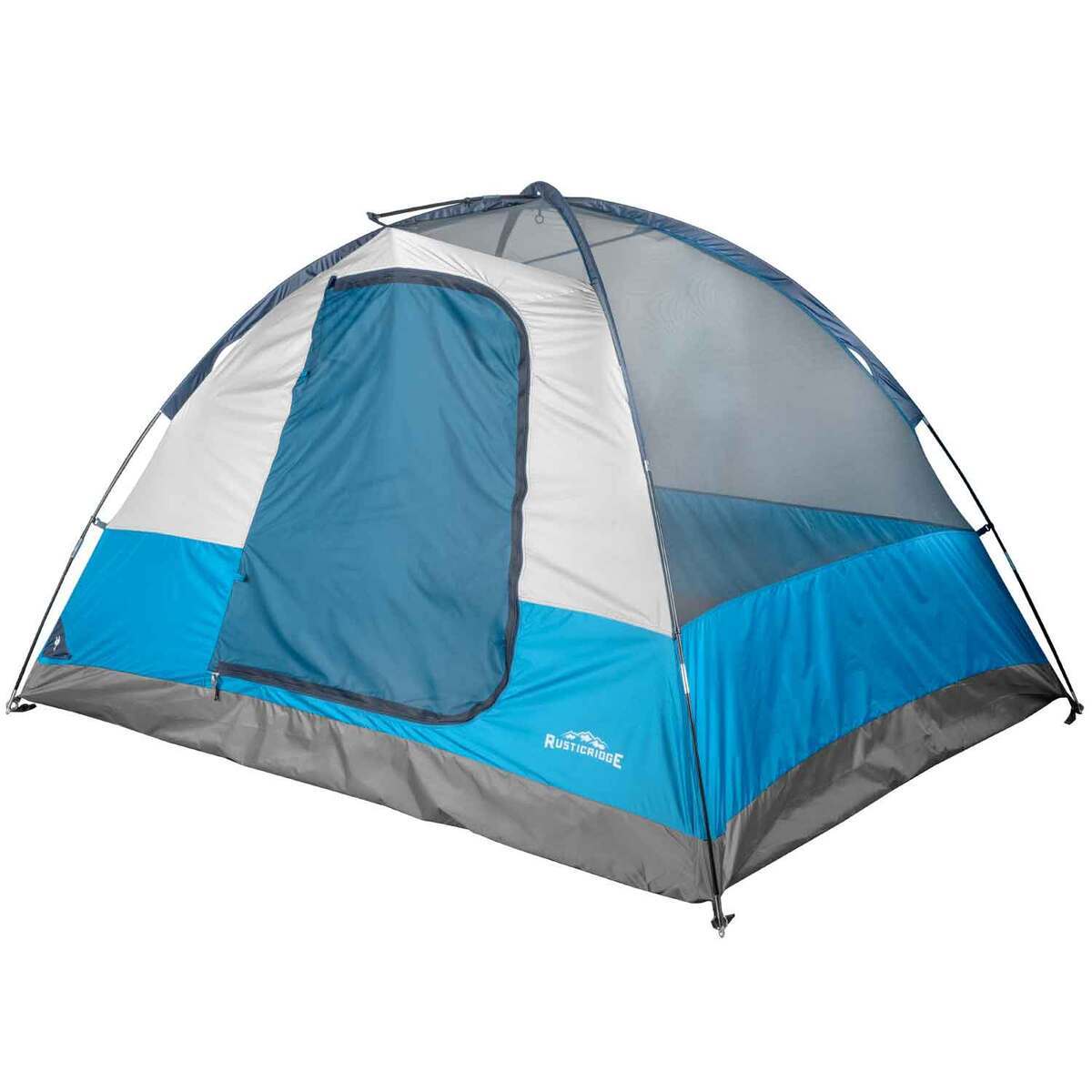 Rustic Ridge Deluxe Dome 4-Person Camping Tent - Blue - Blue Rustic Ridge Deluxe Dome 4-Person Camping Tent - Blue - Blue