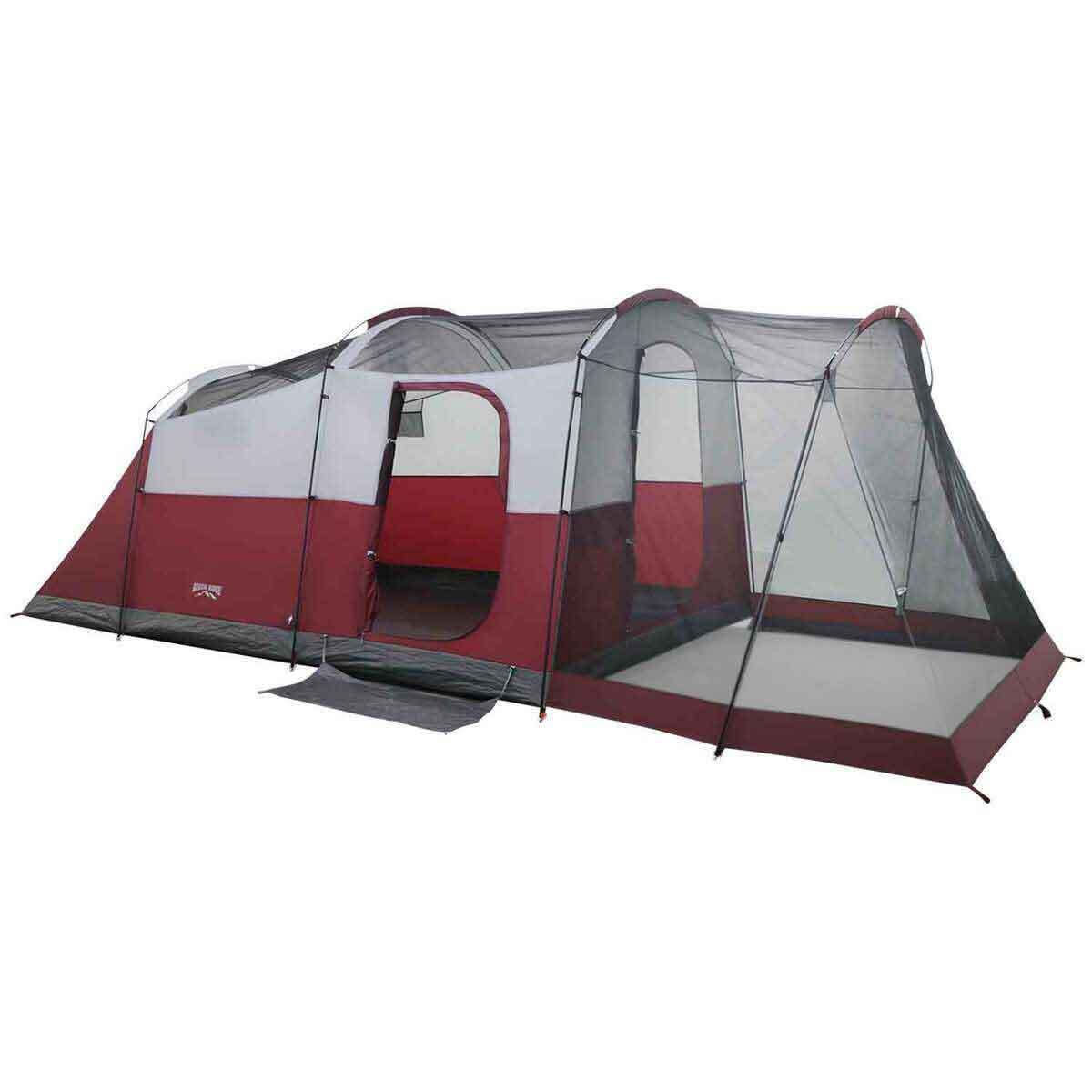 Rustic Ridge Tunnel 8-Person Camping Tent - Maroon - Maroon Rustic Ridge Tunnel 8-Person Camping Tent - Maroon - Maroon