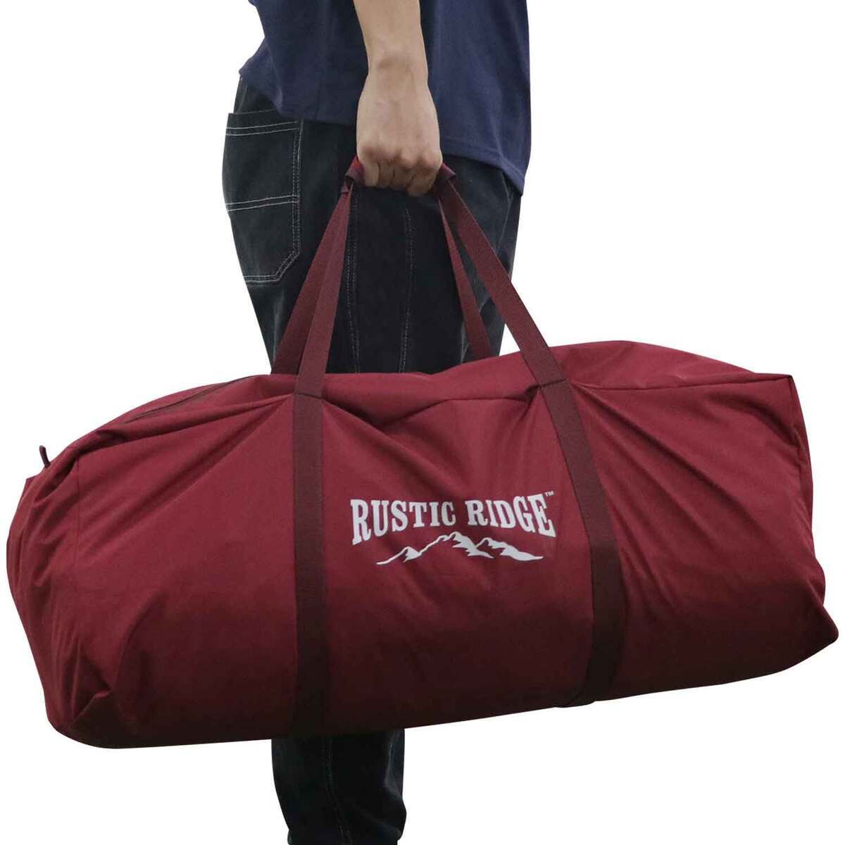 Rustic Ridge Tunnel 8-Person Camping Tent - Maroon - Maroon Rustic Ridge Tunnel 8-Person Camping Tent - Maroon - Maroon