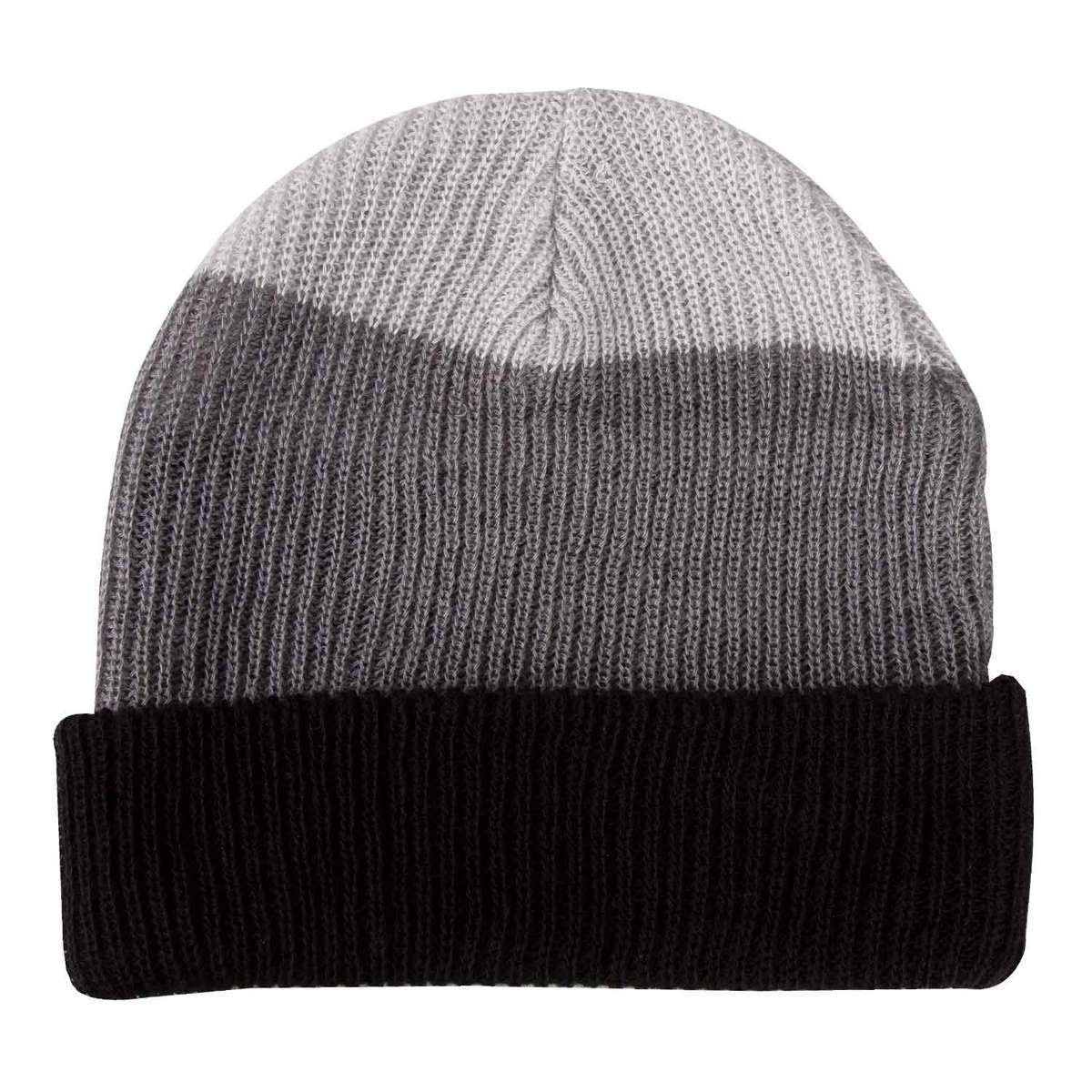 Rustic Ridge Men's Monochromatic Beanie - Black/Gray - Black/Gray One Size Fits Most Rustic Ridge Men's Monochromatic Beanie - Black/Gray - Black/Gray One Size Fits Most