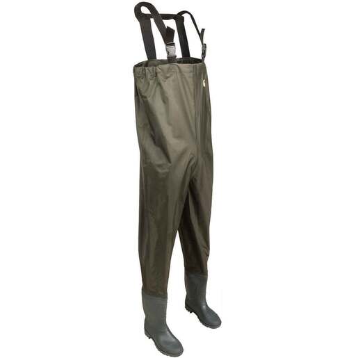 Rustic Ridge Men’s PVC Bootfoot Fishing Waders – Forest Green 7