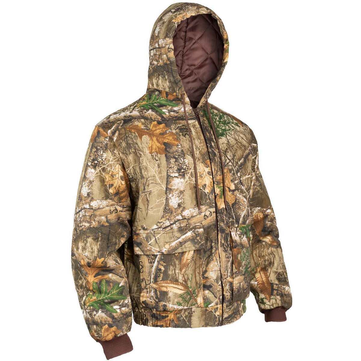 Rustic Ridge Men's Realtree Edge Quilted Bomber Hunting Jacket ...