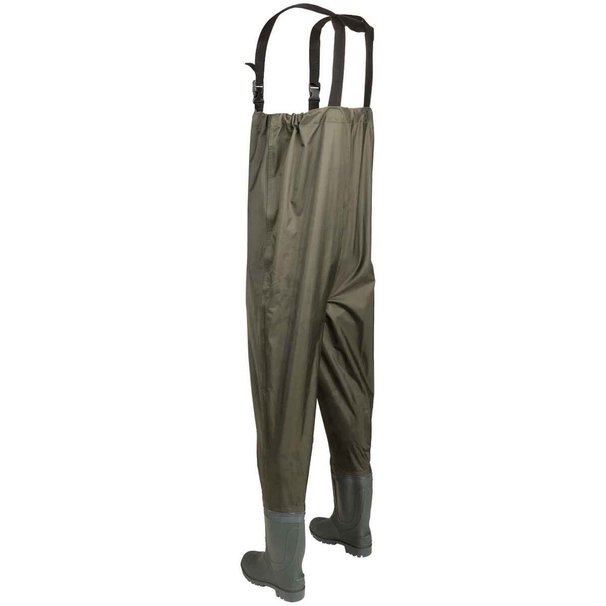 Rustic Ridge Men's PVC Bootfoot Fishing Waders - Forest Green - Size 12 ...