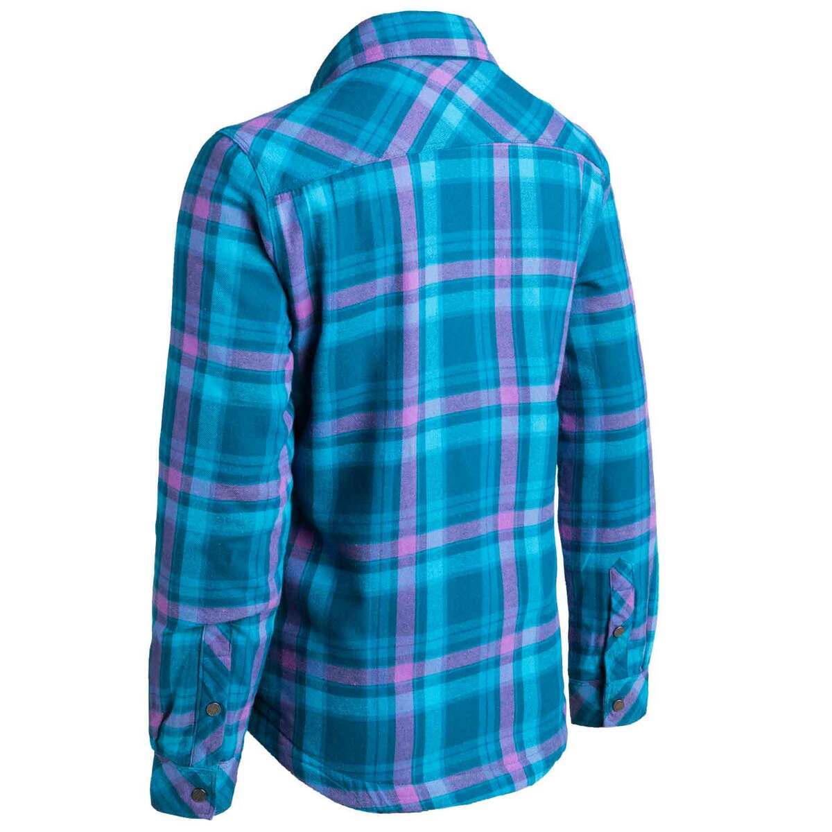 Rustic Ridge Women's Flannel Faux Fur Lined Shirt Jacket Rustic Ridge Women's Flannel Faux Fur Lined Shirt Jacket