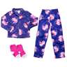 Pine Trail Girls' Micro Fleece Unicorn 3 Piece Pajama Set - Purple - XL - Purple XL