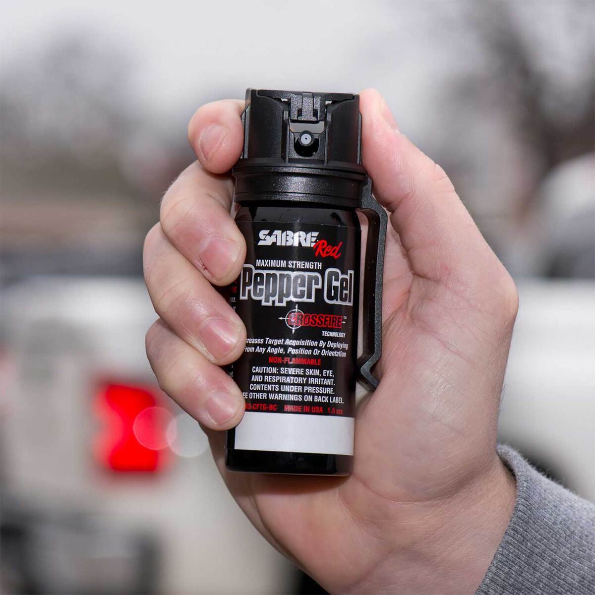 SABRE Crossfire Pepper Gel with Belt Clip - 1.5oz - 1.5oz SABRE Crossfire Pepper Gel with Belt Clip - 1.5oz - 1.5oz