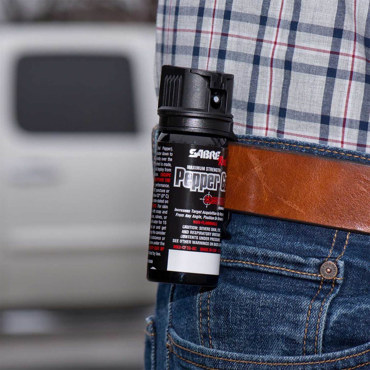 SABRE Crossfire Pepper Gel with Belt Clip - 1.5oz - 1.5oz SABRE Crossfire Pepper Gel with Belt Clip - 1.5oz - 1.5oz