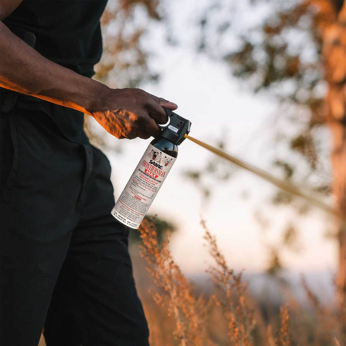 SABRE Frontiersman Max Bear and Mountain Lion Spray with Belt Holster - 7.9oz - 7.9oz SABRE Frontiersman Max Bear and Mountain Lion Spray with Belt Holster - 7.9oz - 7.9oz