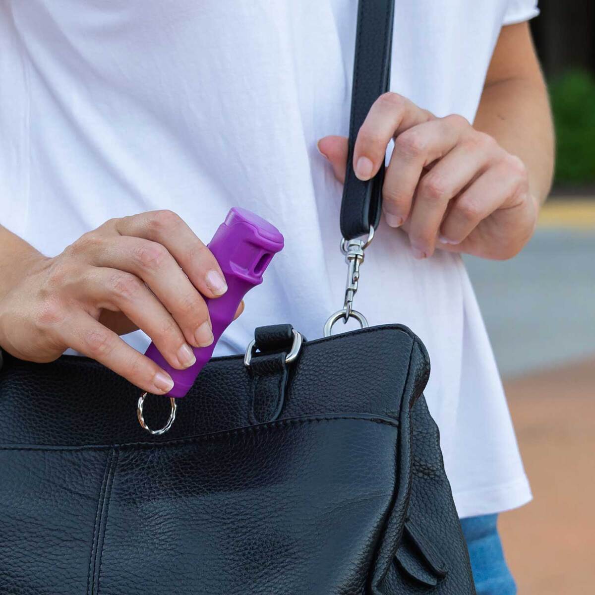 SABRE Pepper Spray & Stun Gun with Flashlight Self-Defense Kit - 0.54oz - Purple 0.54oz SABRE Pepper Spray & Stun Gun with Flashlight Self-Defense Kit - 0.54oz - Purple 0.54oz