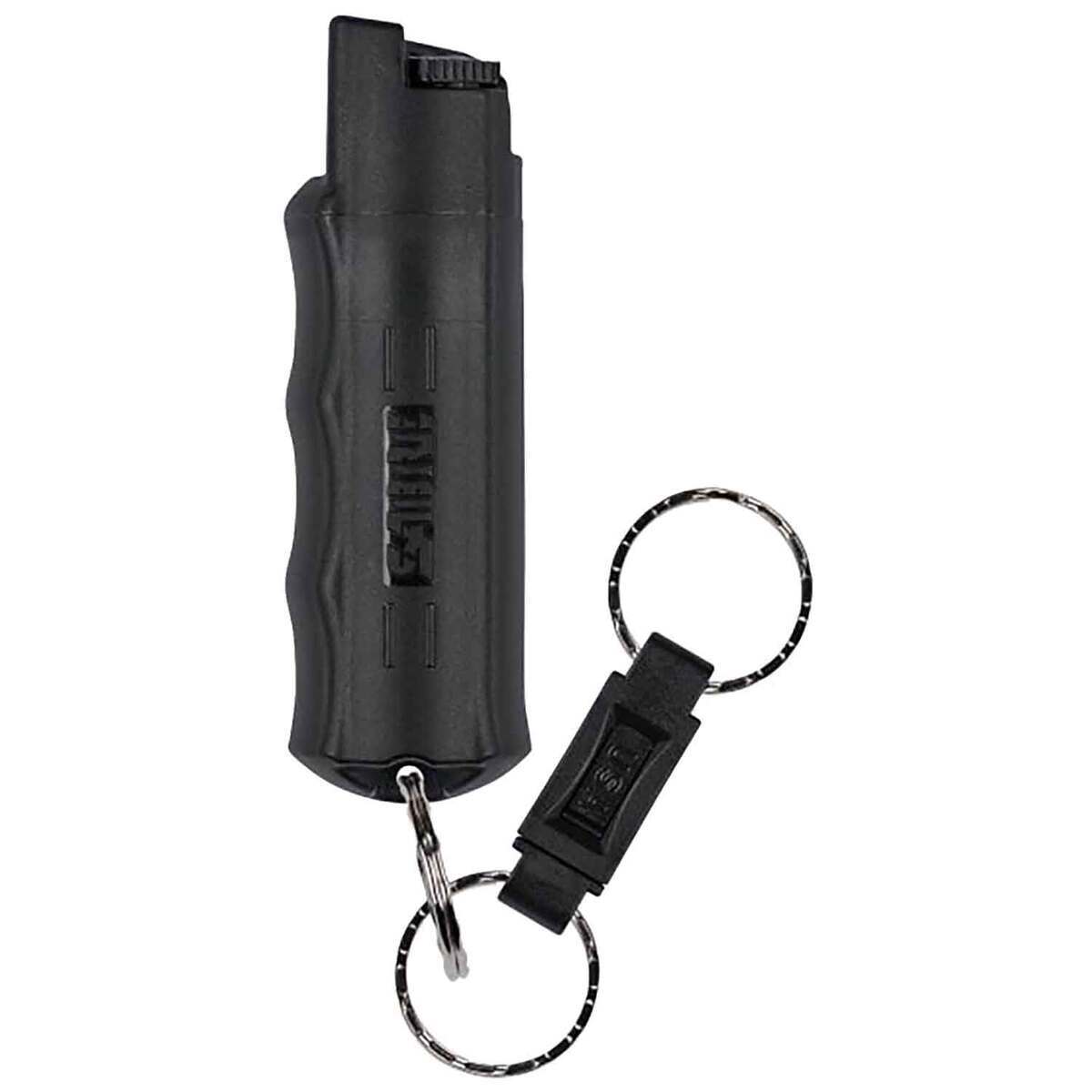 SABRE Pepper Spray with Quick Release Key Ring - 0.54oz - Black 0.54oz SABRE Pepper Spray with Quick Release Key Ring - 0.54oz - Black 0.54oz