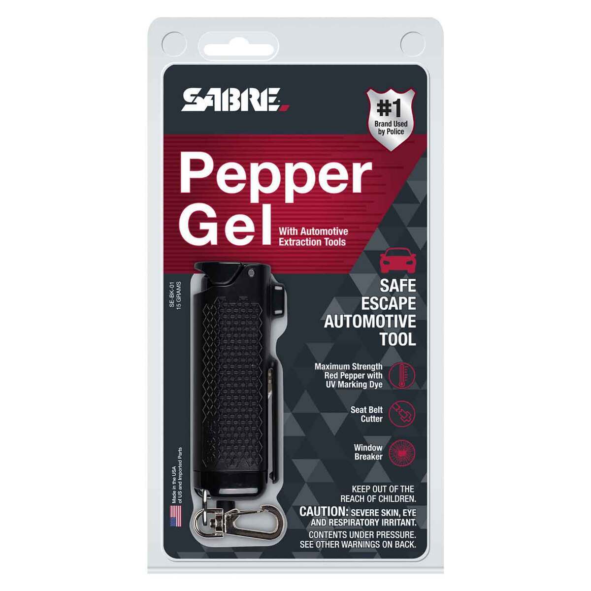 SABRE Safe Escape 3-in-1 Pepper Spray with Seat Belt Cutter & Window Breaker SABRE Safe Escape 3-in-1 Pepper Spray with Seat Belt Cutter & Window Breaker