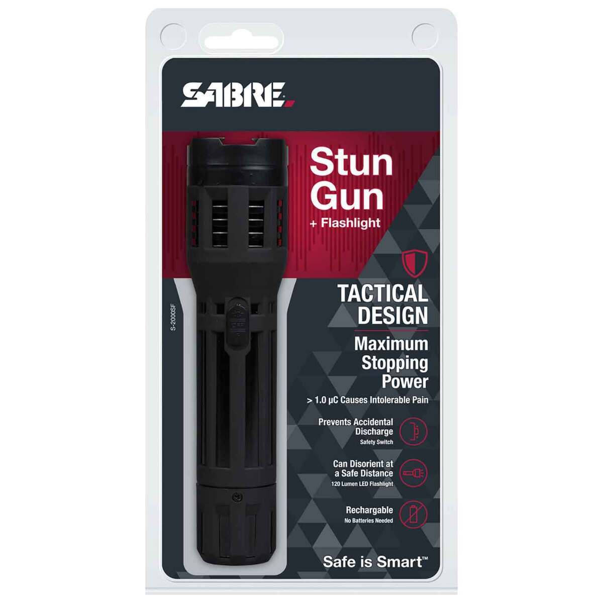 SABRE Stun Gun with LED Flashlight - Black SABRE Stun Gun with LED Flashlight - Black