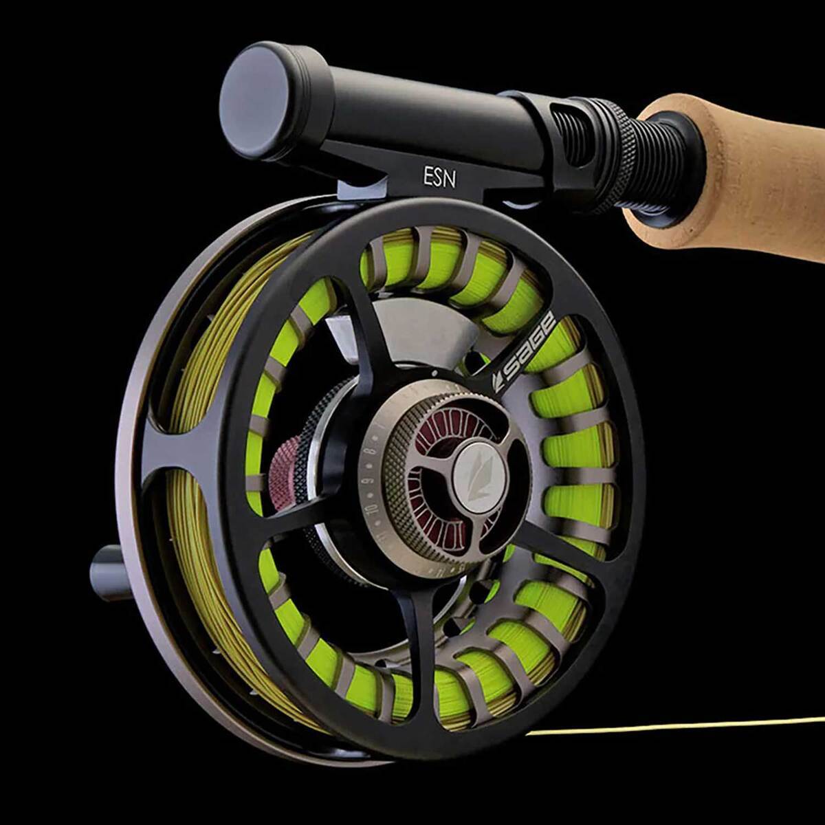 Sage ESN Stealth Fly Fishing Reel - 2-5wt, Stealth Black - Stealth 2/3/4/5 Sage ESN Stealth Fly Fishing Reel - 2-5wt, Stealth Black - Stealth 2/3/4/5