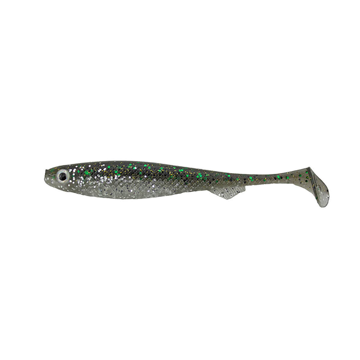 Salmo Slick Shad Soft Swimbait - Green Ghost UV, 3-1/2in - Green Ghost UV Salmo Slick Shad Soft Swimbait - Green Ghost UV, 3-1/2in - Green Ghost UV