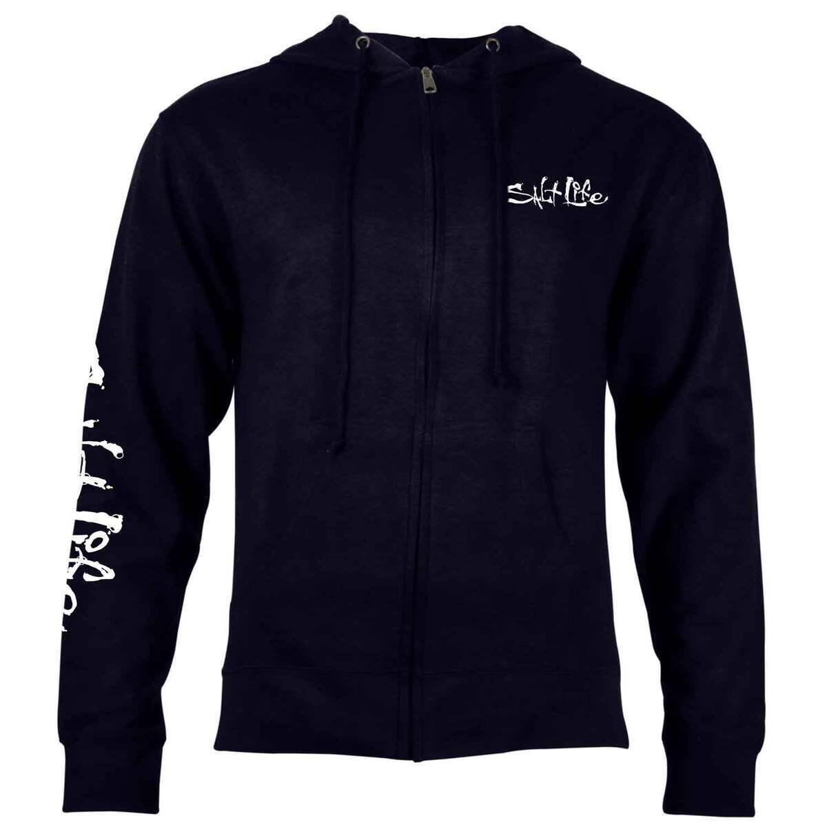 Salt Life Men's Blue Crab Proud Full Zip Casual Hoodie Salt Life Men's Blue Crab Proud Full Zip Casual Hoodie