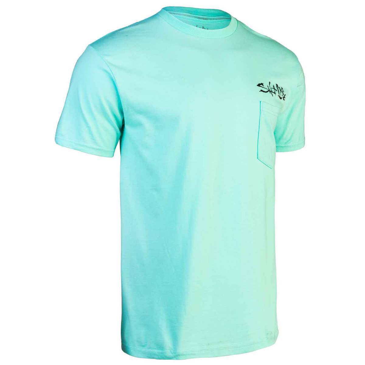 Salt Life Men's Fisherman's Glory Short Sleeve Shirt - Teal - M - Teal M Salt Life Men's Fisherman's Glory Short Sleeve Shirt - Teal - M - Teal M