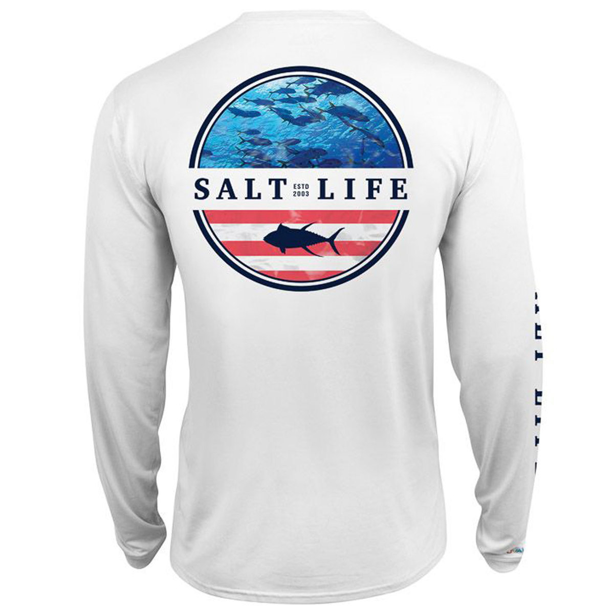 Salt Life Men's Respect Long Sleeve Fishing Shirt - White - XL - White ...