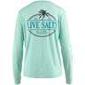 Salt Life Women's Motto Boyfriend Tri-Blend Long Sleeve Casual Shirt