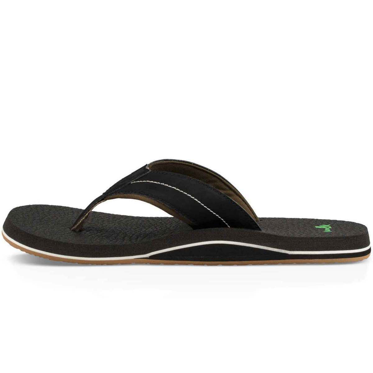 Sanuk Men's Beer Cozy 2 Flip Flops - Black/Dark Olive - 8 - Black/Dark Olive 8 Sanuk Men's Beer Cozy 2 Flip Flops - Black/Dark Olive - 8 - Black/Dark Olive 8