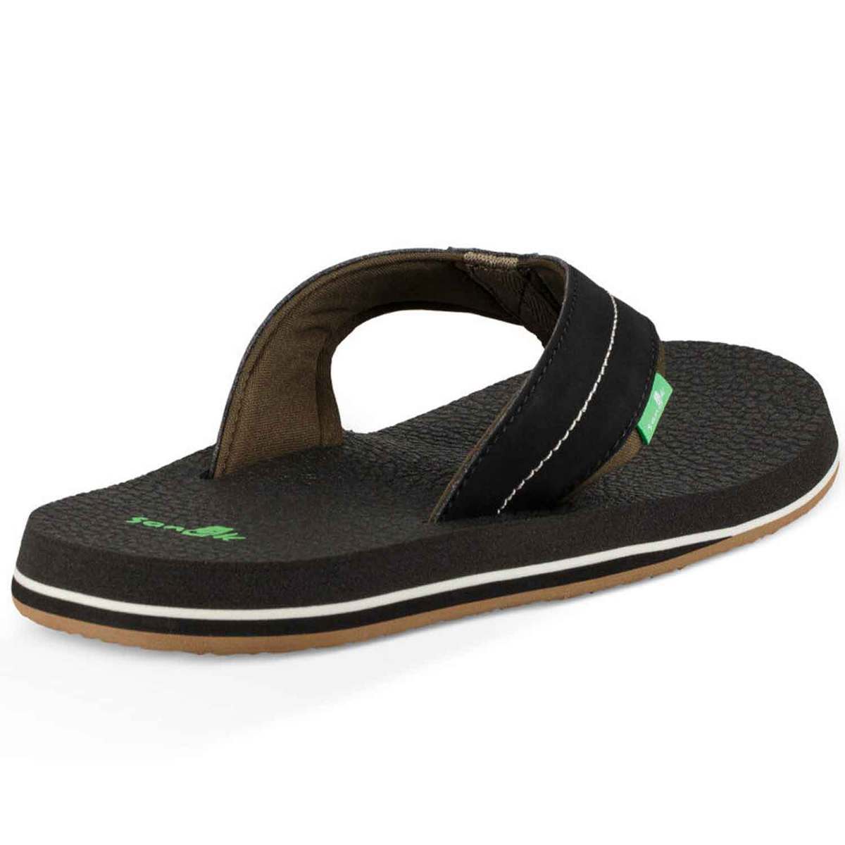 Sanuk Men's Beer Cozy 2 Flip Flops - Black/Dark Olive - 8 - Black/Dark Olive 8 Sanuk Men's Beer Cozy 2 Flip Flops - Black/Dark Olive - 8 - Black/Dark Olive 8