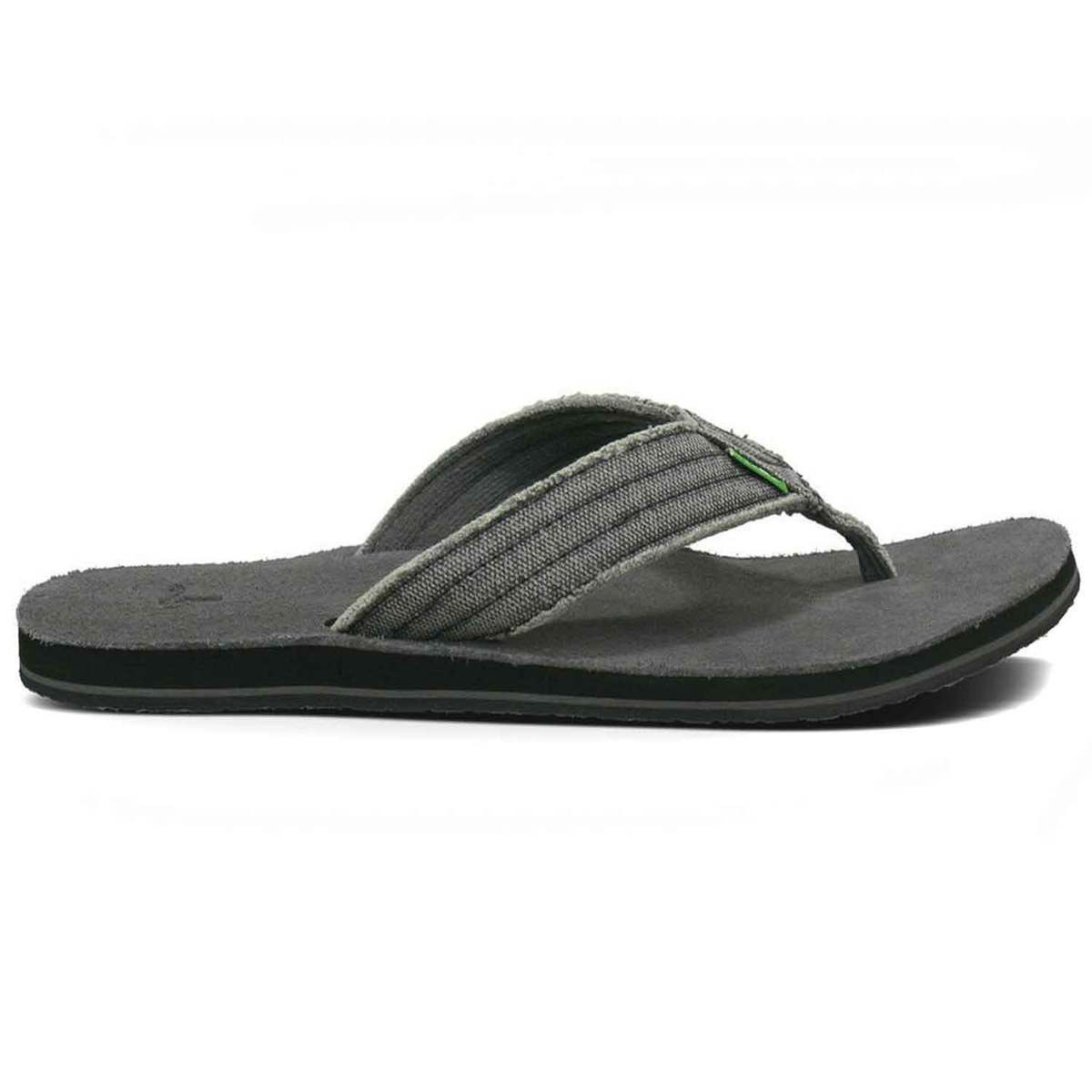 Sanuk Men's Fraid Not Flip Flops - Charcoal - Size 8 - Charcoal 8 Sanuk Men's Fraid Not Flip Flops - Charcoal - Size 8 - Charcoal 8