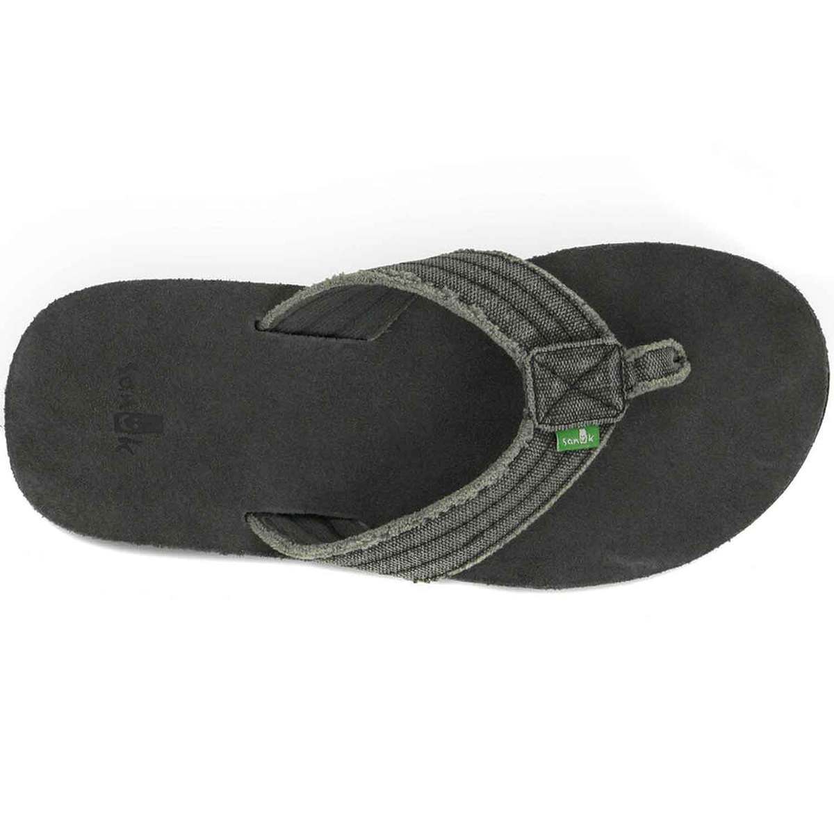 Sanuk Men's Fraid Not Flip Flops - Charcoal - Size 8 - Charcoal 8 Sanuk Men's Fraid Not Flip Flops - Charcoal - Size 8 - Charcoal 8