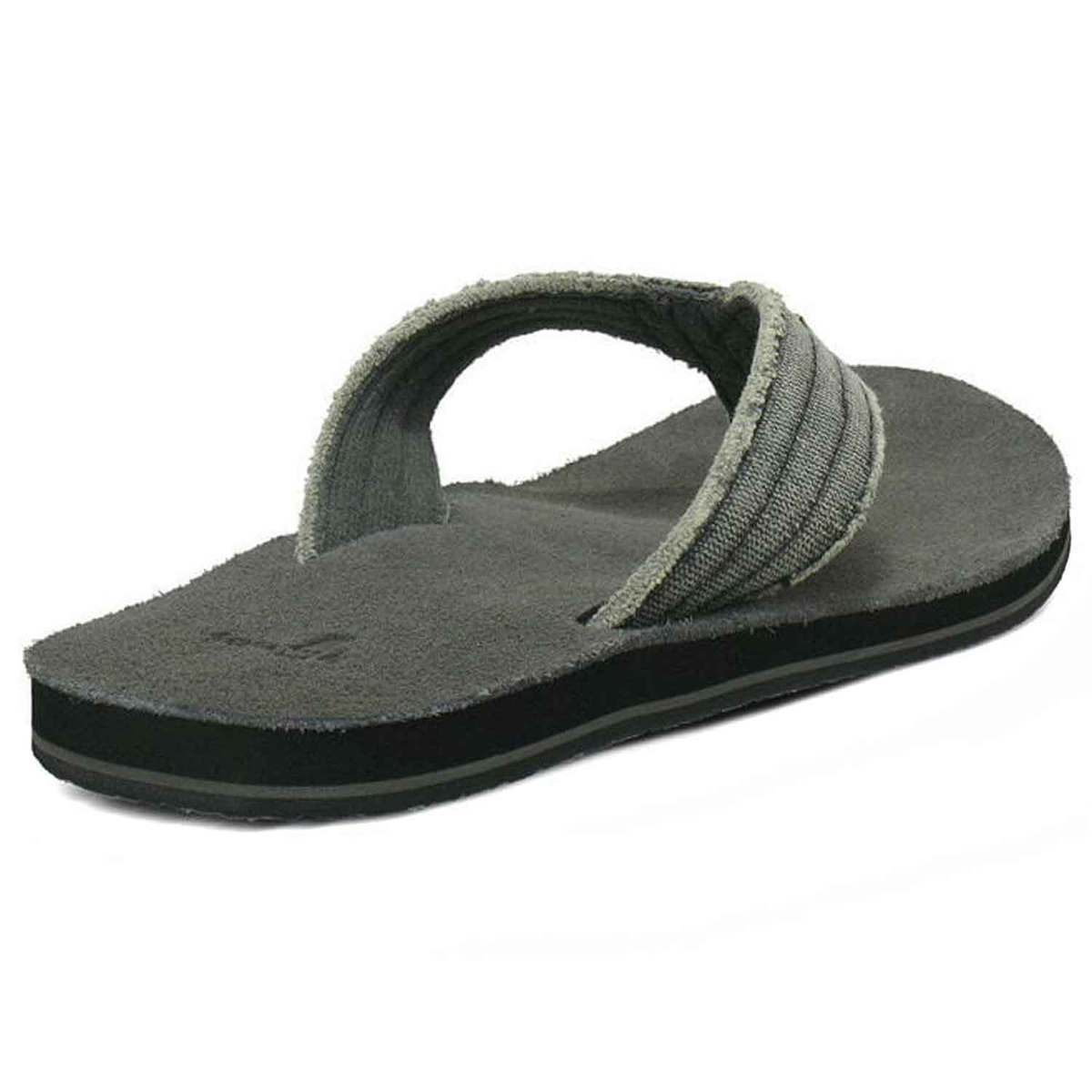 Sanuk Men's Fraid Not Flip Flops - Charcoal - Size 8 - Charcoal 8 Sanuk Men's Fraid Not Flip Flops - Charcoal - Size 8 - Charcoal 8