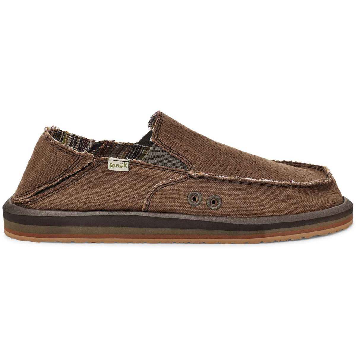 Sanuk Men's Vagabond ST Hemp Casual Shoes - Brown - Size 13 - Brown 13 ...