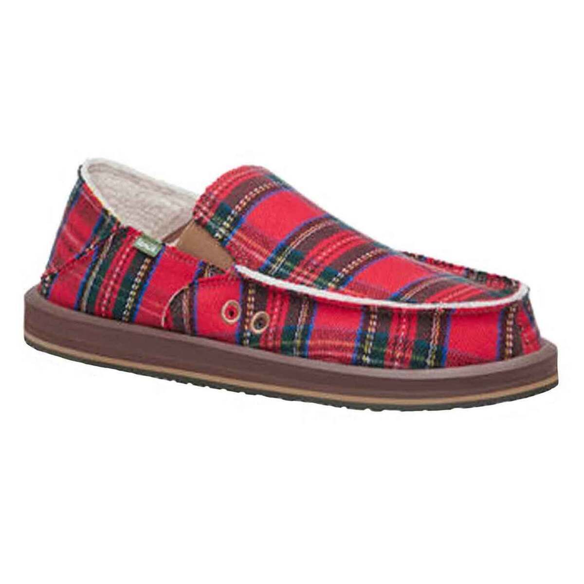 Sanuk Men's Vagabond ST Plaid Chill Slip On Shoes Sanuk Men's Vagabond ST Plaid Chill Slip On Shoes