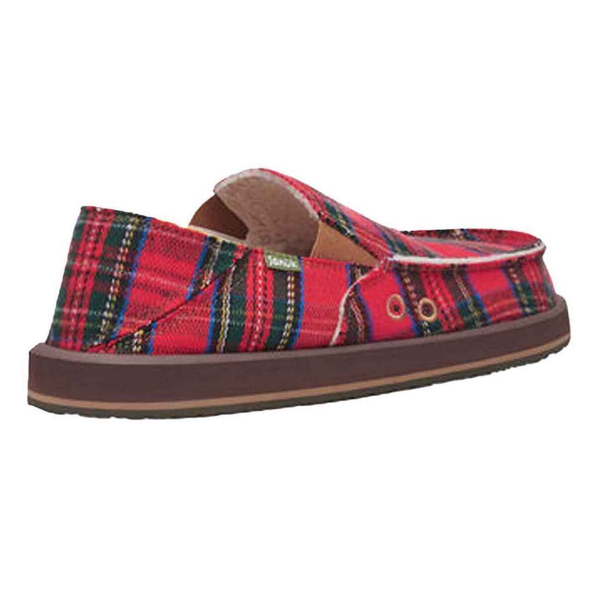 Sanuk Men's Vagabond ST Plaid Chill Slip On Shoes Sanuk Men's Vagabond ST Plaid Chill Slip On Shoes