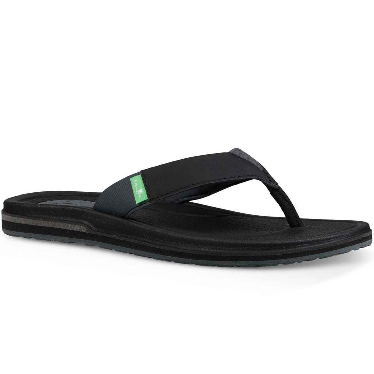 Sanuk Women's Yoga Mat 3 Flip Flops - Black - Size 8 - Black 8