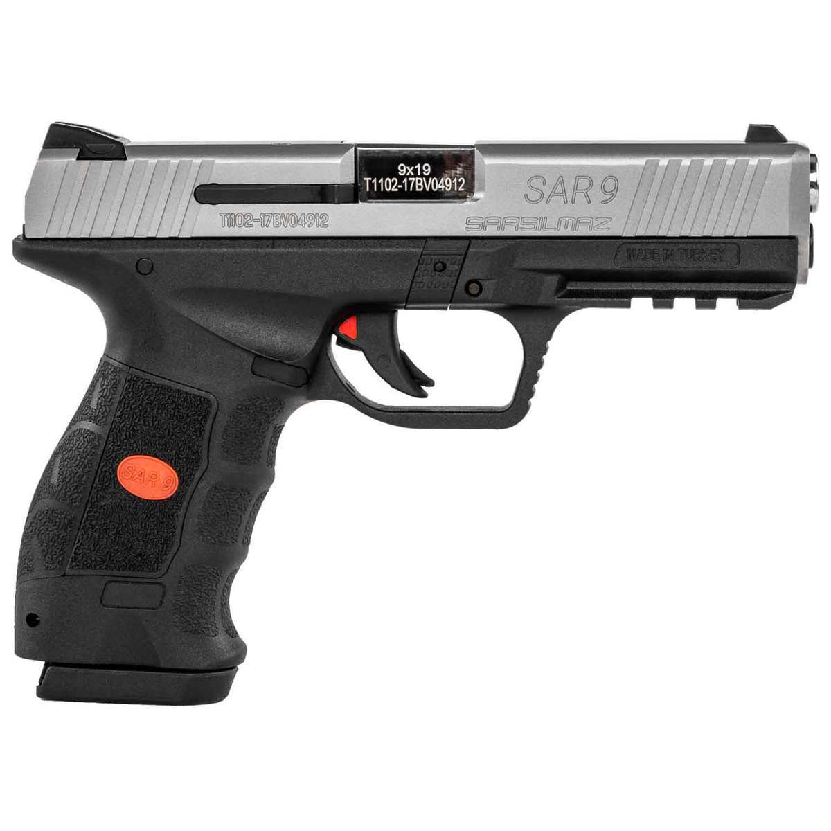 Sar USA SAR9 9mm Luger 4.4in Black/Stainless Pistol 17+1 Rounds