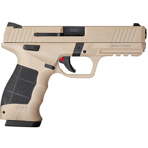 Sar USA SAR9 Safari 9mm Luger 4.4in Tan/Black Pistol - 17+1 Rounds