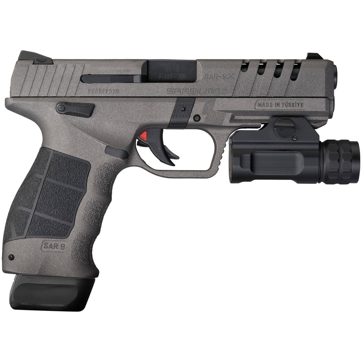 Sar USA SAR9 X Package 9mm Luger 4.4in Platinum/Black Pistol - 19+1 ...