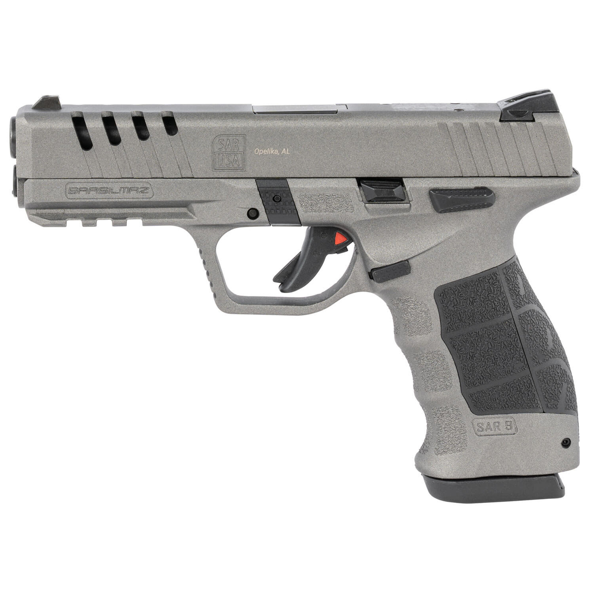 Sar USA SAR9 X Package 9mm Luger 4.4in Platinum/Black Pistol - 19+1 ...
