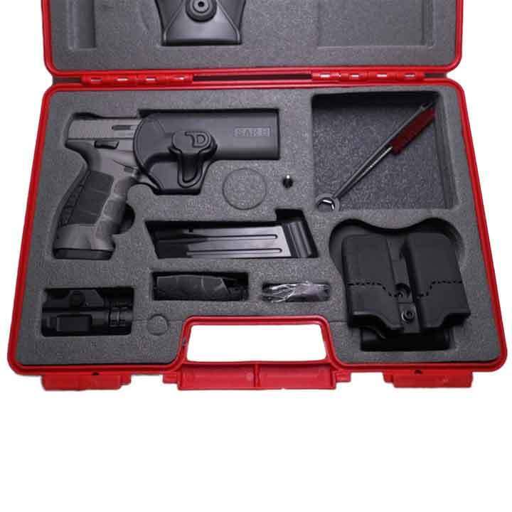 Sar USA SAR9 X Package 9mm Luger 4.4in Platinum/Black Pistol - 19+1 ...