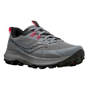 Saucony Women's Peregrine 13 GTX Low Trail Running Shoes - Gravel/Black - Size 6
