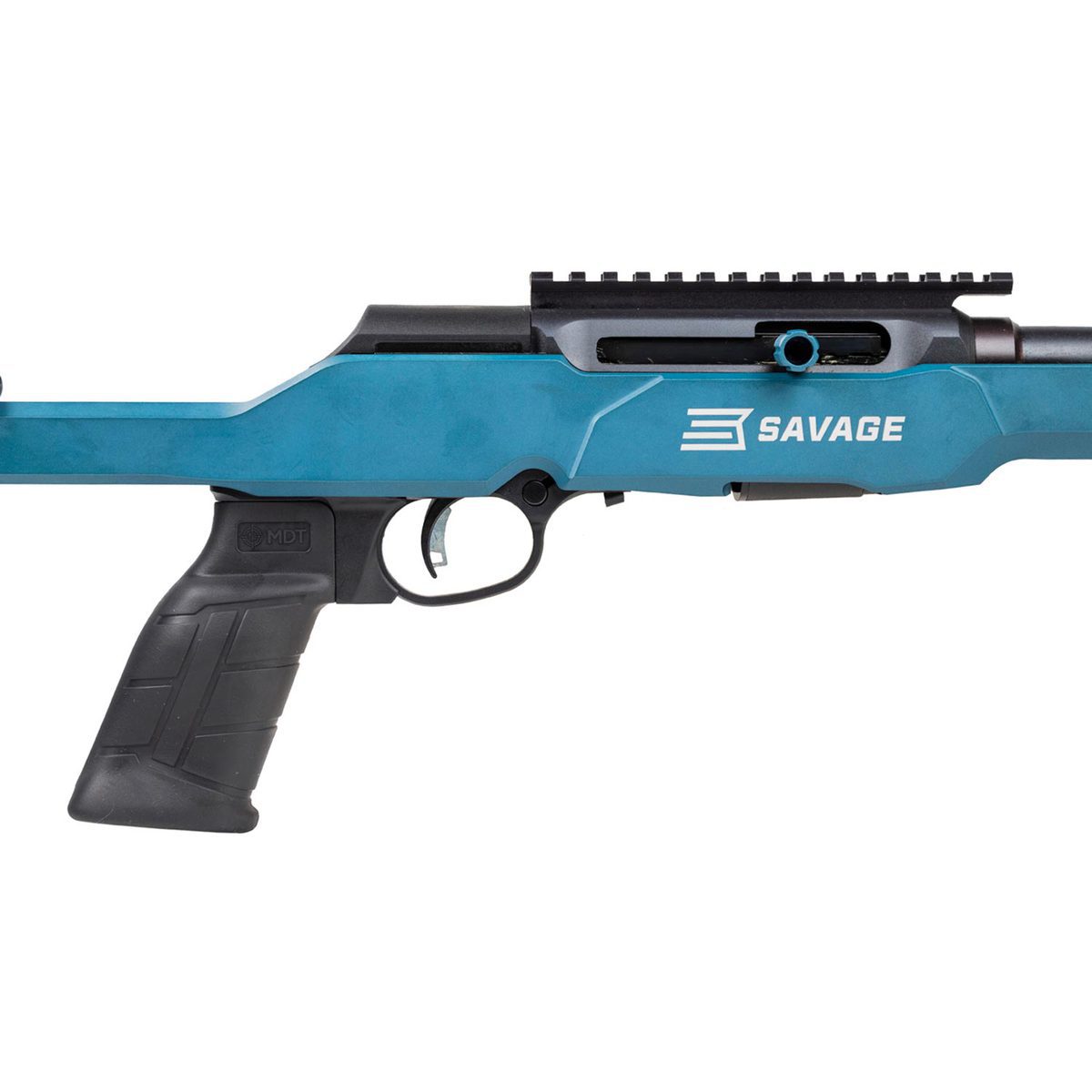 Savage A22 Precision 22 Long Rifle 18in Blue Titanium/Black Semi Automatic Modern Sporting Rifle - 10+1 Rounds - Blue Titanium/Matte Black Savage A22 Precision 22 Long Rifle 18in Blue Titanium/Black Semi Automatic Modern Sporting Rifle - 10+1 Rounds - Blue Titanium/Matte Black