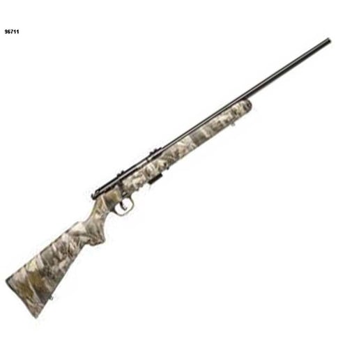 Savage 93R17 Matte Blued/Natural Camouflage Bolt Action Rifle - 17 HMR - 21in - Camo image