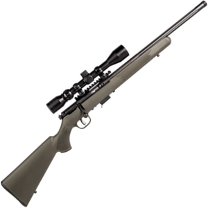 Savage 93R17 FXP With Scope Black/OD Green Bolt Action Rifle - 17 HMR - 21in