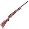Savage 93R17 GLV Satin Blued/ High Luster Wood Left Hand Bolt Action Rifle - 17 HMR - 21in - Brown