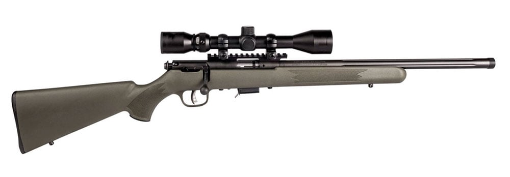 Savage 93R17 FVXP Scoped OD Green Bolt Action Rifle - 17 HMR