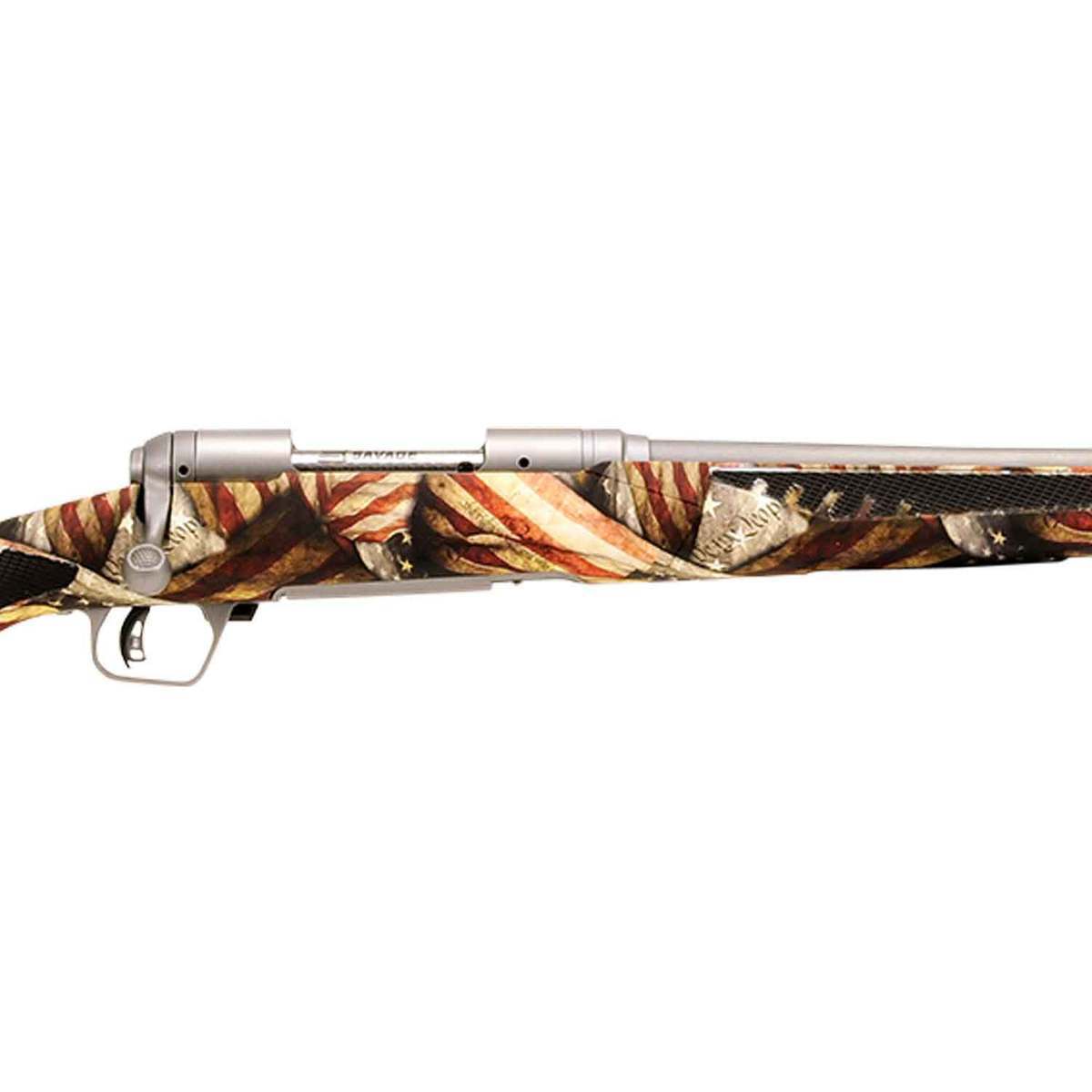 Savage Arms 10/110 Storm Stainless/American Flag Bolt Action Rifle - 6.5 Creedmoor - American Flag Savage Arms 10/110 Storm Stainless/American Flag Bolt Action Rifle - 6.5 Creedmoor - American Flag