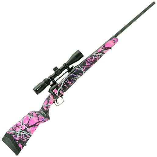Savage Arms 110 Apex Hunter With Vortex Crossfire II Scope Black/Muddy Girl Bolt Action Rifle - 243 Winchester image
